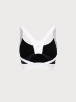 Black Contrast U Neck Sports Bra - Light Support - Image 13