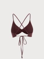 Brown Twist Backless Bikini Top - Image 9