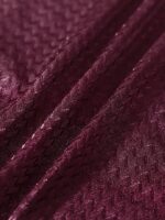 Burgundy Textured Backless One-Piece Swimsuit - Image 8