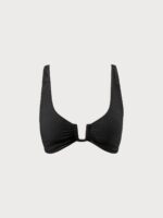 Black U-Ring Cross Back Bikini Top - Image 11