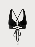 Black U-Ring Cross Back Bikini Top - Image 12