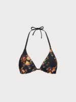 Black Reversible Floral Halter Bikini Top - Image 7