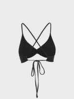 Black Twist Backless Bikini Top - Image 8