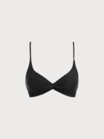 Black Twist Backless Bikini Top - Image 7