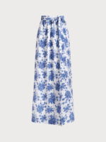 Blue Floral Cover-up Skirt - Image 4
