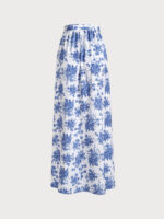 Blue Floral Cover-up Skirt - Image 5