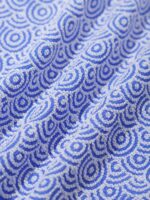Blue Jacquard Halter One-Piece Swimsuit - Image 9