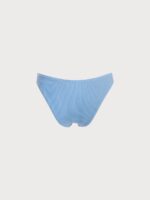 Blue Ruched Low Waisted Bikini Bottom - Image 9