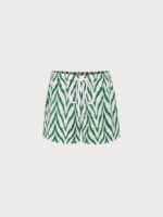 Boys' Green Geometric Swim Shorts