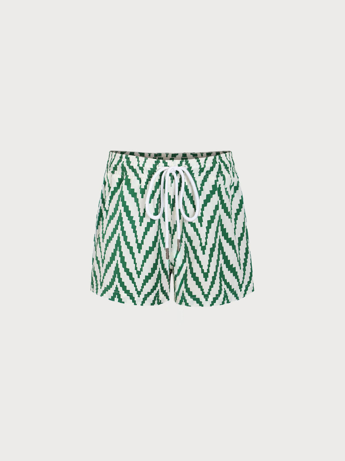 boys-woven-nylon-swim-shorts-sustainable-boys_clothing-3a9ywt Boys' Green Geometric Swim Shorts - Image 1