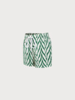 Boys' Green Geometric Swim Shorts - Image 2