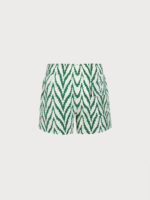 Boys' Green Geometric Swim Shorts - Image 3