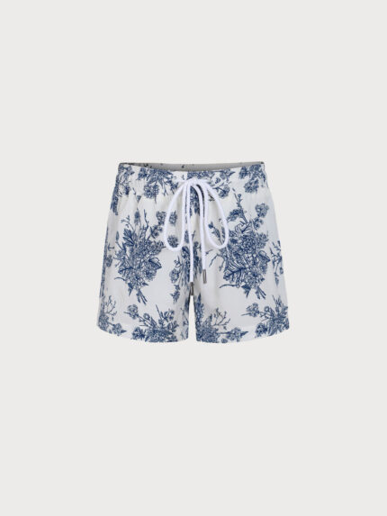 Boys' Blue Floral Swim Shorts
