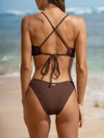 Coffee Ribbed Bikini Bottom - Image 8