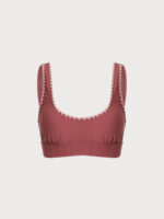 Contrast Stitch Longline Plus Size Bikini Top - Image 8