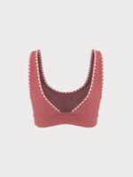 Contrast Stitch Longline Plus Size Bikini Top - Image 9