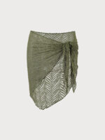 Army Green Crochet Cover-Up Skirt - Image 5