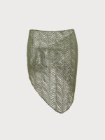 Army Green Crochet Cover-Up Skirt - Image 6