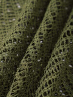 Army Green Crochet Cover-Up Skirt - Image 7