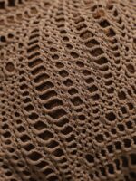 Brown Crochet Halter Triangle Bikini Top - Image 8