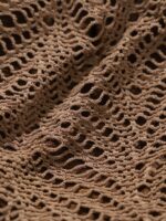 Brown Crochet Halter Triangle Bikini Top - Image 7