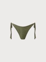 Army Green Crochet Tie Bikini Bottom - Image 6