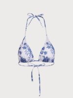 Floral Halter Triangle Bikini Top - Image 13