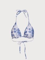 Floral Halter Triangle Bikini Top - Image 14