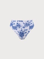 Floral High Waist Plus Size Bikini Bottom - Image 5