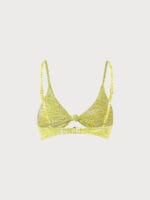 Floral Jacquard Knot Bikini Top - Image 8