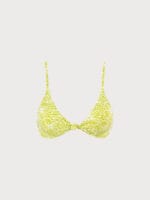Floral Jacquard Knot Bikini Top - Image 7
