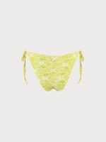 Floral Jacquard Tie Bikini Bottom - Image 6