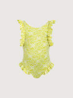 Girls' Light Green Ruffled One-Piece