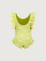Girls' Light Green Ruffled One-Piece - Image 2