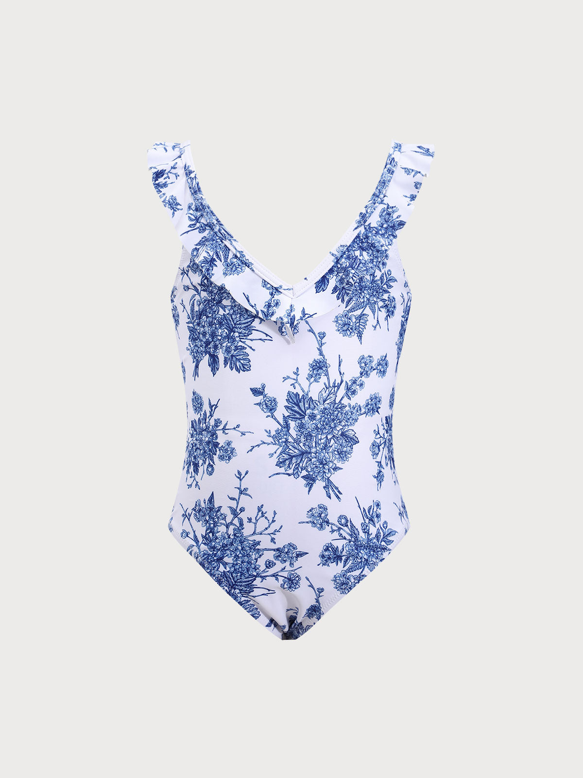 girls_-knitted-polyester-one-piece-swimsuit-blue-sustainable-girls_clothing-x6uzw4 Girls' Blue Floral One-Piece - Image 1