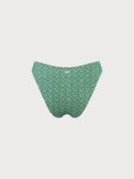 Green Geometric Textured Bikini Bottom - Image 6