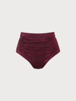 Jacquard Ruched Plus Size Bikini Bottom - Image 6