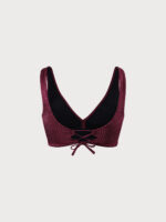 Jacquard Twist Front Plus Size Bikini Top - Image 8