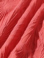 Red Jacquard U-Ring Cross Back Bikini Top - Image 8