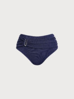 Blue Ruched Glitter Plus Size Bikini Bottom - Image 6