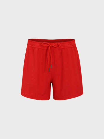 Men's Red Wave 5" Swim Trunks