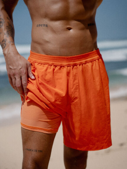 Hapnix® - The Orange Men's 7" Swim Trunks