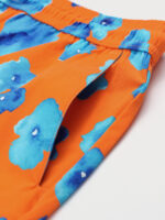 Hapnix® - Men's Orange Floral Print 5" Swim Trunks - Image 10