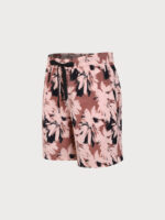 Brown Contrast Floral 7" Men's Swim Trunks - Image 2