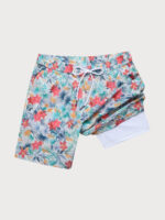 Vibrant Floral 7" Men's Swim Trunks - Image 4