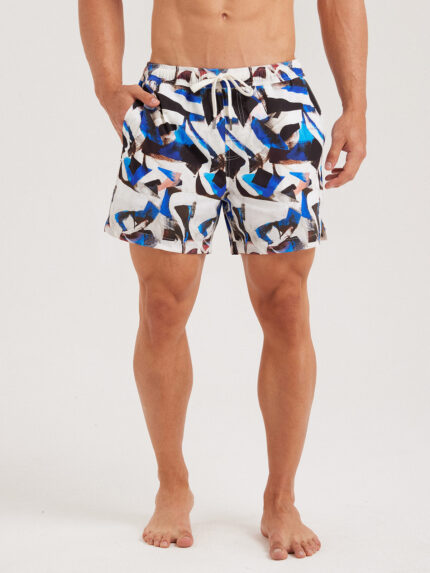 Hapnix® - Abyssal Rapids- The Blue Men's 5" Swim Trunks
