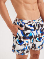 Hapnix® - Abyssal Rapids- The Blue Men's 5" Swim Trunks - Image 4