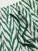 The Green Geometric Beach Men's 5" Swimming Trunks - Image 4