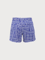The Navy Geometric Beach Men's 5" Swimming Trunks - Image 2
