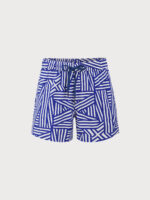 The Navy Geometric Beach Men's 5" Swimming Trunks